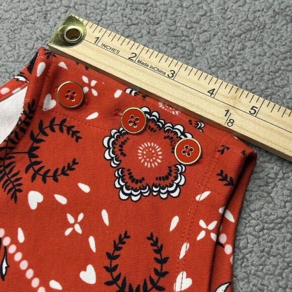 Talbots Dress Womens Medium Red Bandana Print Peacock Bodycon Sheath Colorful - Picture 7 of 13